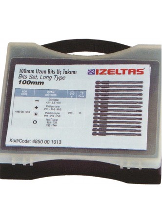 100MM UZUN BİTS UÇ TAKIM (13PARÇA)